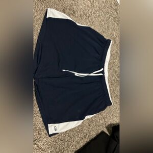 Women's Navy and White Athletic Shorts